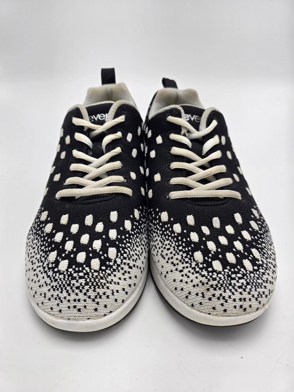 REVERE Knit Trainer Sneakers - Black & White